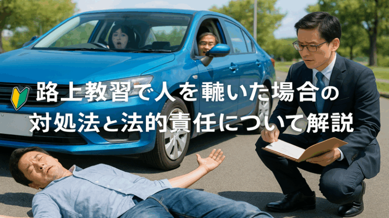路上教習で人を轢いた場合の対処法と法的責任について解説