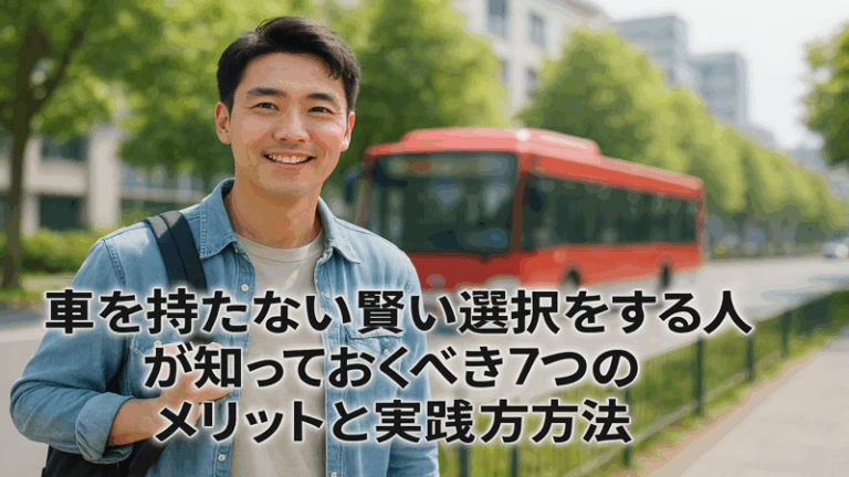 車を持たない賢い選択をする人が知っておくべき7つのメリットと実践方法