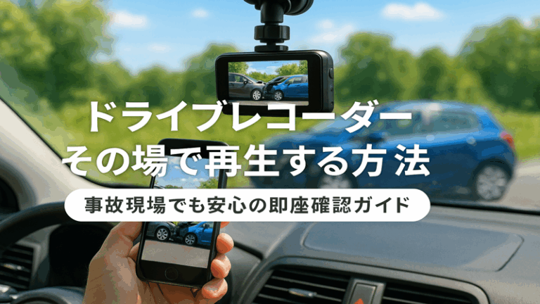 ドライブレコーダーその場で再生する方法｜事故現場でも安心の即座確認ガイド