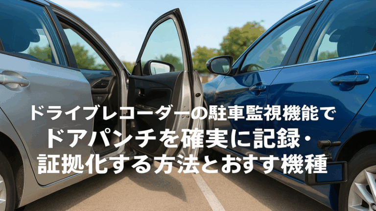 ドライブレコーダーの駐車監視機能でドアパンチを確実に記録・証拠化する方法とおすすめ機種