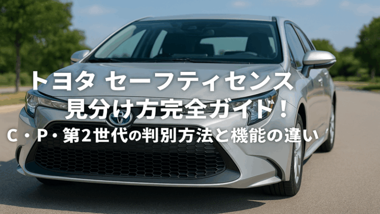 トヨタ セーフティセンス 見分け方完全ガイド！C・P・第2世代の判別方法と機能の違い