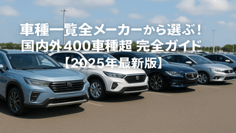 車種一覧全メーカーから選ぶ！国内外400車種超の完全ガイド【2025年最新版】
