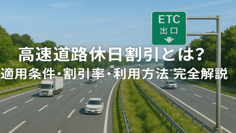 高速道路休日割引とは？適用条件・割引率・利用方法を完全解説