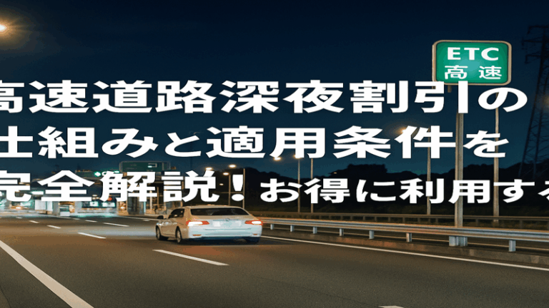 高速道路深夜割引の仕組みと適用条件を完全解説！お得に利用する方法
