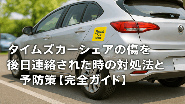 タイムズカーシェアの傷を後日連絡された時の対処法と予防策【完全ガイド】