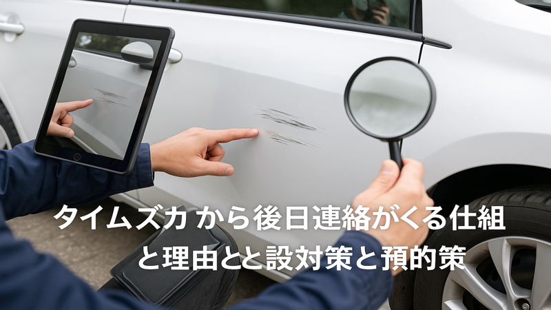 1.タイムズカーシェアから後日連絡がくる仕組みと理由