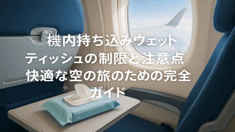 機内持ち込みウェットティッシュの制限と注意点｜快適な空の旅のための完全ガイド