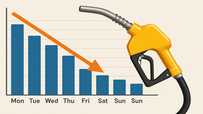 1.ガソリンが安い曜日は日曜日！データで証明された週間価格変動