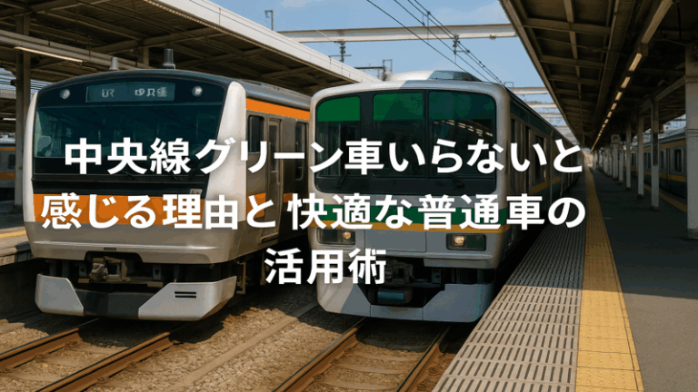 中央線グリーン車いらないと感じる理由と快適な普通車の活用術
