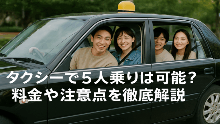 タクシーで5人乗りは可能？料金や注意点を徹底解説