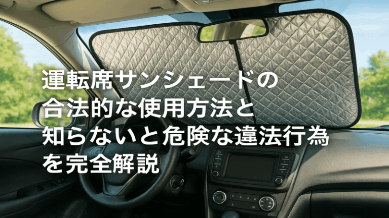 運転席サンシェードの合法的な使用方法と知らないと危険な違法行為を完全解説