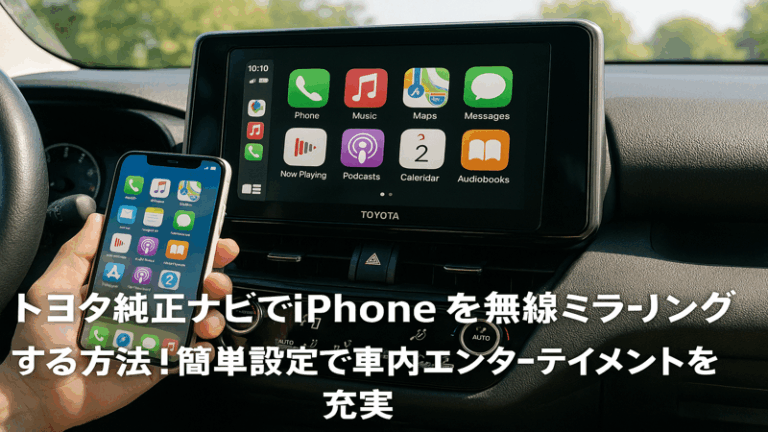 トヨタ純正ナビでiPhoneを無線ミラーリングする方法！簡単設定で車内エンターテイメントを充実