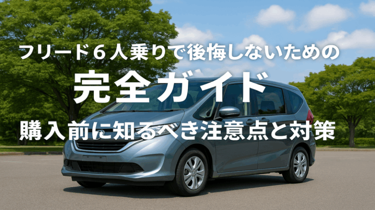 フリード6人乗りで後悔しないための完全ガイド|購入前に知るべき注意点と対策