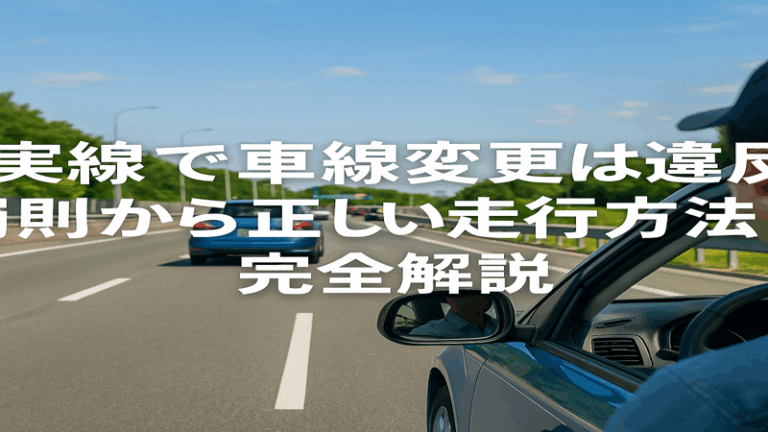 白実線で車線変更は違反?罰則から正しい走行方法まで完全解説