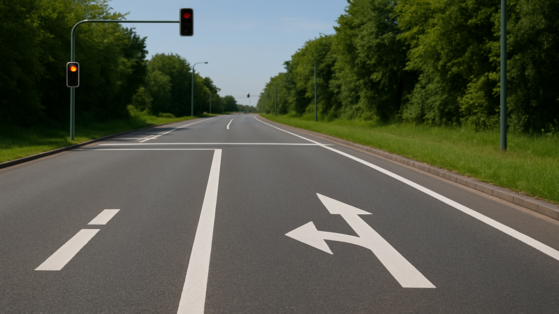 3.交差点手前30メートルの白実線ルール