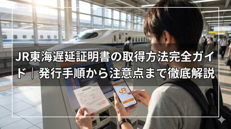 JR東海遅延証明書の取得方法完全ガイド｜発行手順から注意点まで徹底解説