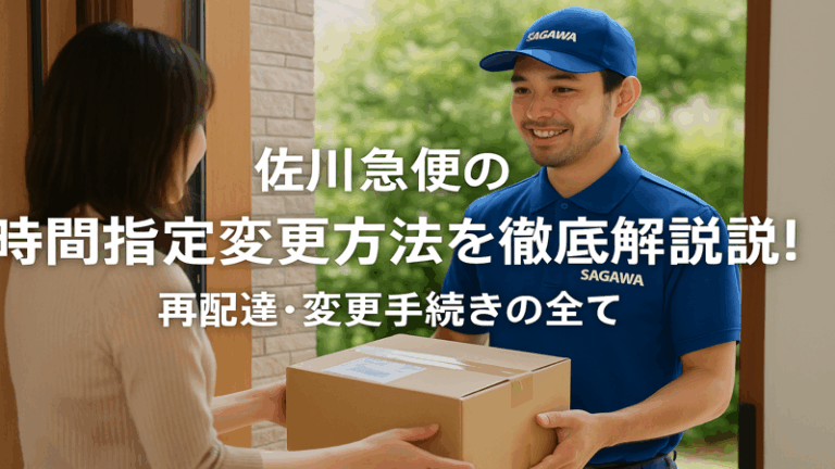 佐川急便の時間指定変更方法を徹底解説！再配達・変更手続きの全て