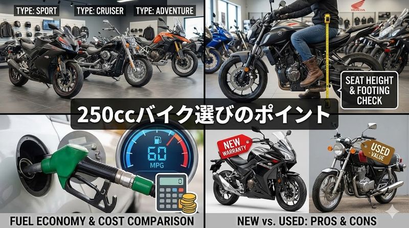 2.250ccバイクの選び方のポイント
