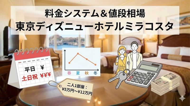 1.ミラコスタ二人の値段相場と料金システム