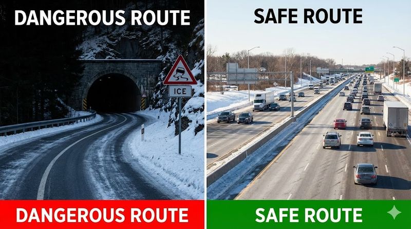 4. 路面凍結時に避けるべき道路と安全なルート選び