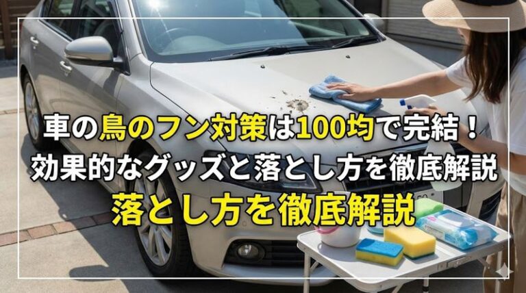 車の鳥のフン対策は100均で完結！効果的なグッズと落とし方を徹底解説