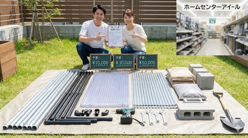 2.自転車置き場DIYに必要な材料と予算の目安