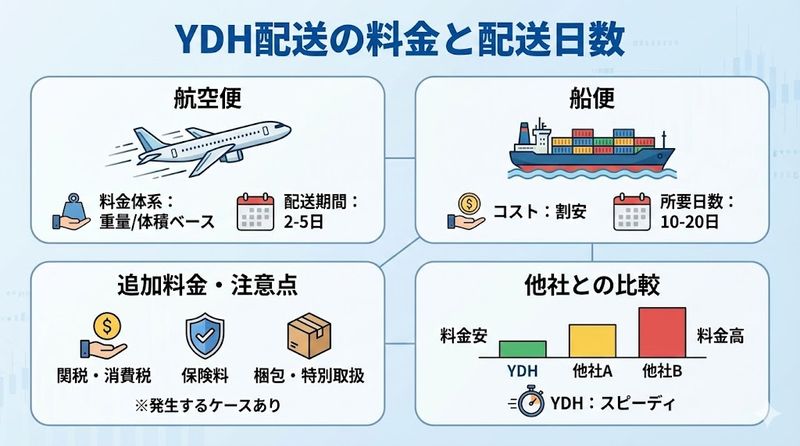3.YDH配送の料金と配送日数