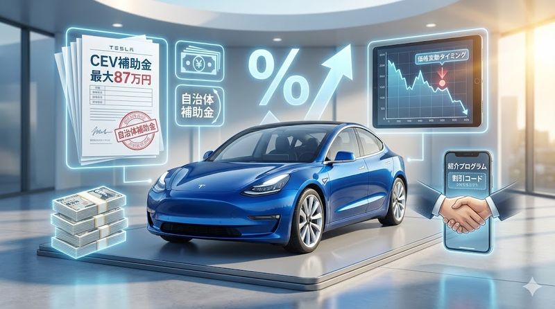 2.テスラ新車をお得に購入する方法