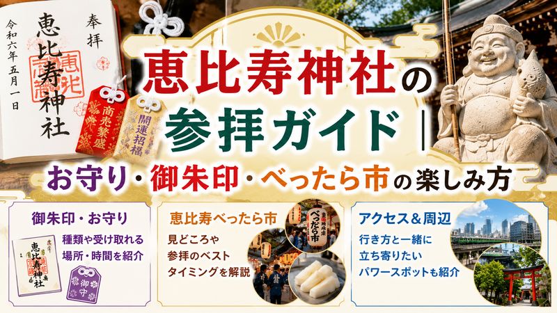 4.恵比寿神社の参拝ガイド｜お守り・御朱印・べったら市の楽しみ方
