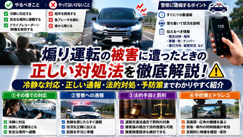 3.煽り運転の被害に遭ったときの正しい対処法