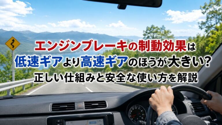 エンジンブレーキの制動効果は低速ギアより高速ギアのほうが大きい?正しい仕組みと安全な使い方を解説