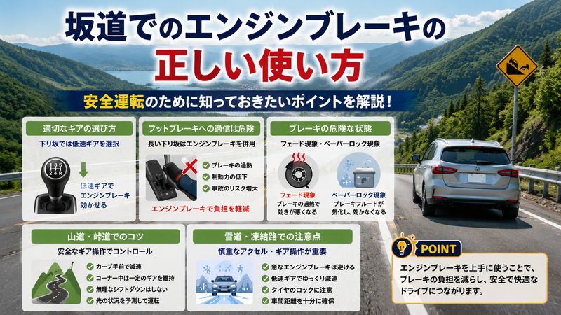 2.坂道でのエンジンブレーキの正しい使い方