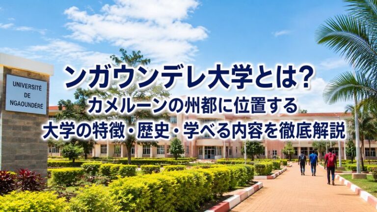 ンガウンデレ大学とは？カメルーンの州都に位置する大学の特徴・歴史・学べる内容を徹底解説