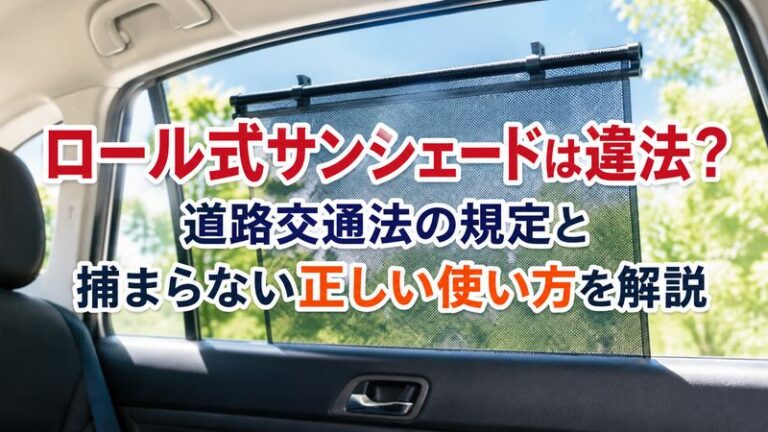 ロール式サンシェードは違法？道路交通法の規定と捕まらない正しい使い方を解説