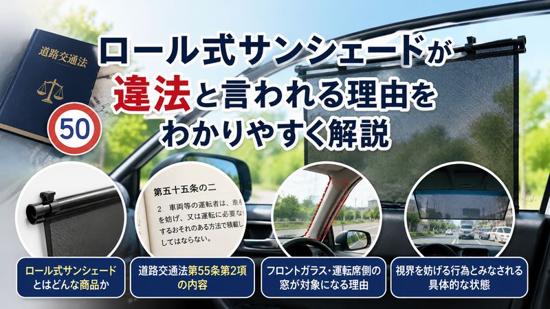 1.ロール式サンシェードが違法と言われる理由