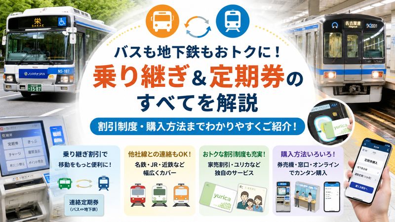 2.名古屋市バス・地下鉄の乗り継ぎ割引と連絡定期券