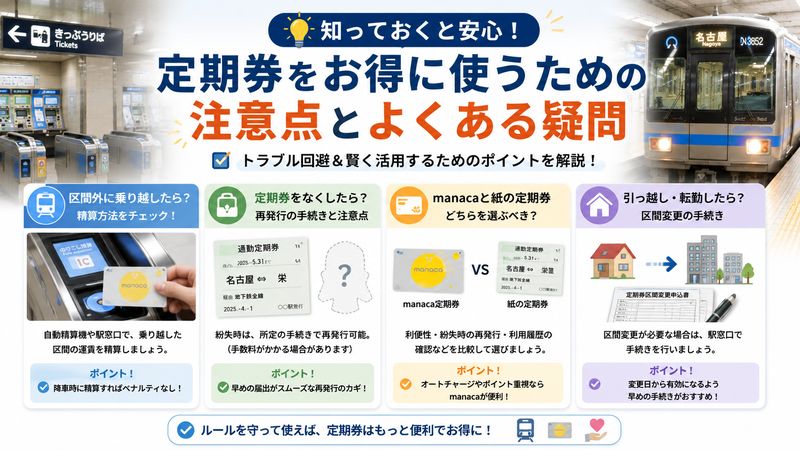 4.定期券をお得に使うための注意点とよくある疑問