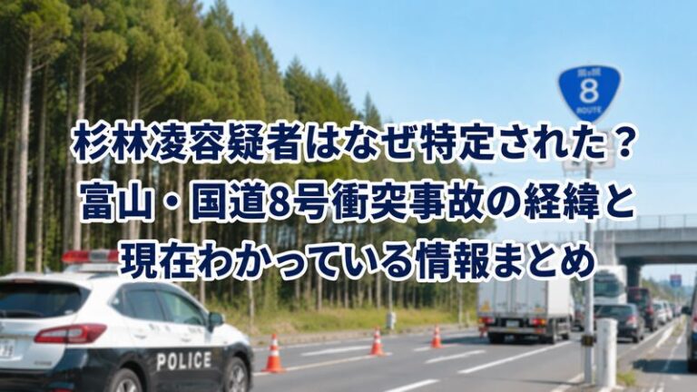 杉林凌容疑者はなぜ特定された？富山・国道8号衝突事故の経緯と現在わかっている情報まとめ