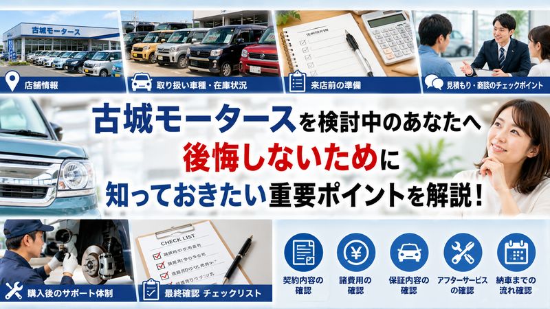 4.古城モータースを検討している人が知っておくべきポイント