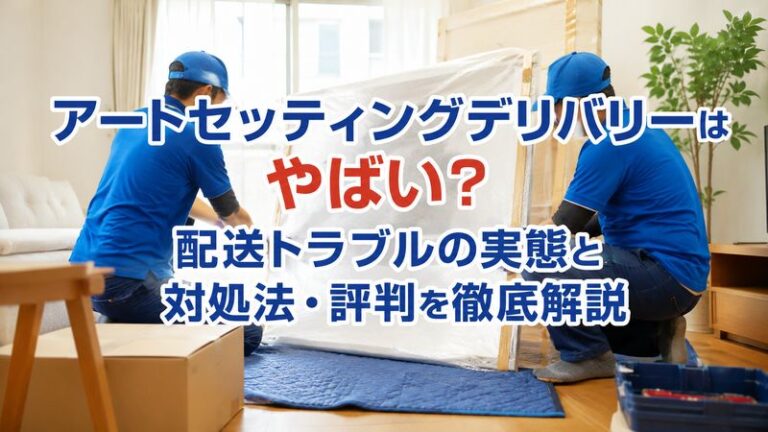 アートセッティングデリバリーはやばい？配送トラブルの実態と対処法・評判を徹底解説