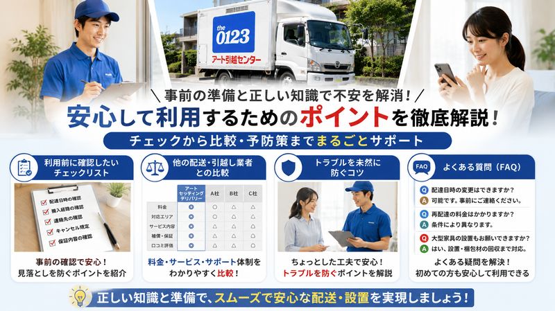 4.安心してアートセッティングデリバリーを利用するためのポイント